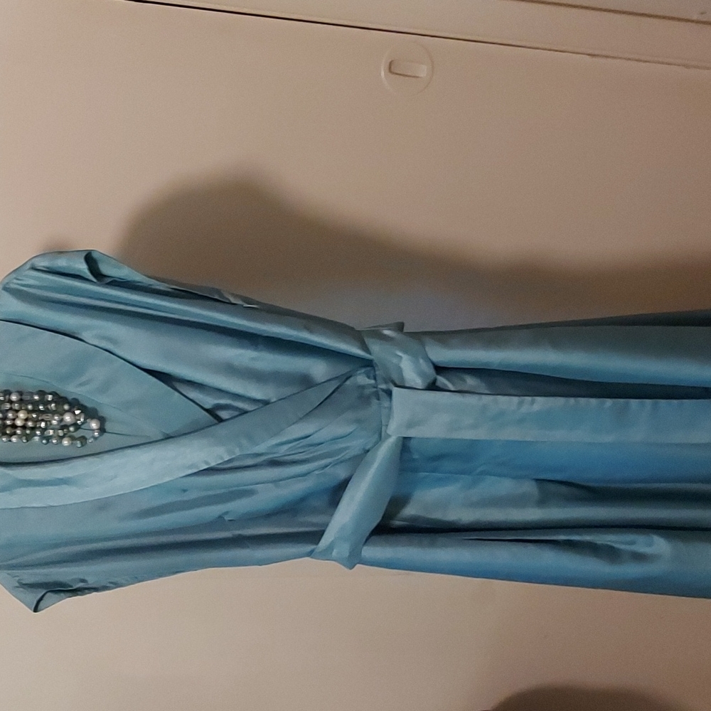 Special occasion blue/green dress